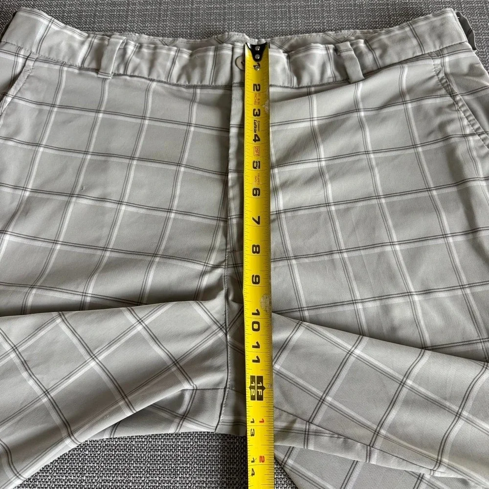 Nike grey and tan plaid Golf Shorts